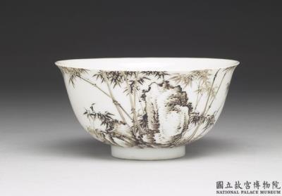 图片[3]-Bowl with ink bamboo and rocks in falangcai painted enamels, Qing dynasty, Yongzheng reign (1723-1735)-China Archive